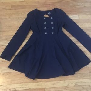 Military Inspired Navy Dress